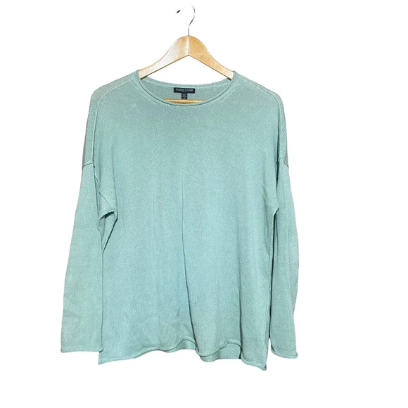 Eileen Fisher Petite Crewneck Drop Shoulder Pullover Sweater Size Small Petite - Picture 2 of 9